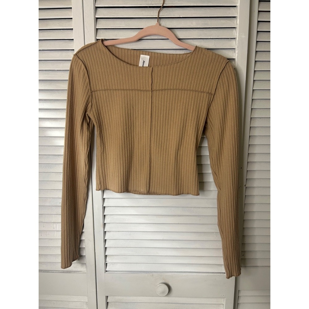 Abound Ribbed Long Sleeve Top Size Small